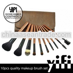 whoesale!Coffee case 10pcs makeup brush set 10pcs hair makeup brush