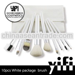 whoesale! White case 10pcs makeup brush set pony hair makeup brushes
