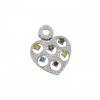silver cubic zirconia pendant