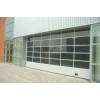 Transparent sliding up door