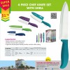 4pcs colorful plastic  knife
