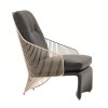 golden metal wire lounge chair