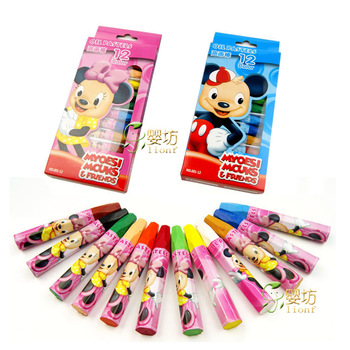 12 color crayons, bath crayons, oil painting stick, non-toxic, baby painting learning toys
