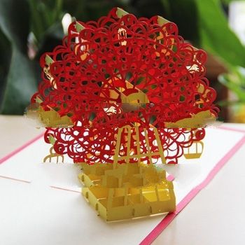 3D Ferris Wheel Paper Crafts Kirigami Origami Pop-up Cards Folding Greeting Cards Postcards Pringtin