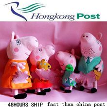 4PCS/SET Peppa Pig Toys Peppa Pig Plush Toys 19CM Peppa Pig+19CM George Pig+30CM Mummy Pig+30CM Dadd