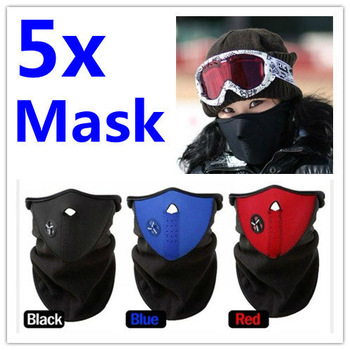 5 x Bike Motor Motorcycle Ski Snow Snowboard Sport Neck Winter Warm Warmer Face Mask Black/Red/Blue 