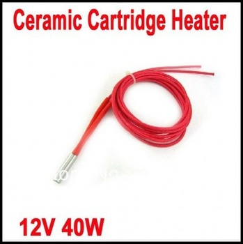 Best rate ! 5pcs/lot Cartridge Heater Reprap 12V 40W Ceramic for 3D Printer Prusa Mendel