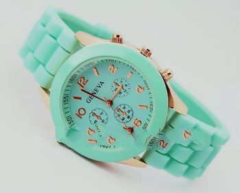 Casual Watch Geneva Unisex Quartz watch 14color men women Analog wristwatches Sports Watches Rose Go