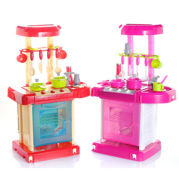 Christmas gift suitcase child girl toys artificial sooktops tableware belt oven