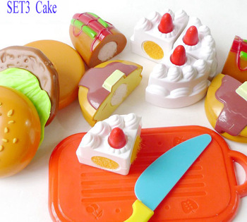Cutting Plastic Children Kids Vegetable Fruit Cake Qieqie Slice and See  Baby Classic Toy, Kitchen F