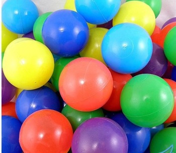 Free Shipping 5.5cm Eco-Friendly Colorful Soft Plastic Ocean Wave Ball, Baby Funny Toys 100PCS/lot