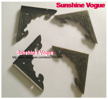 Metal angle for box/bag, bronze 40*40*4mm corner cover accessory 100pcs/lot,DIY accessories for furn