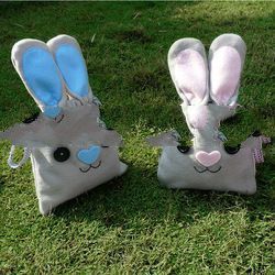 Personalized baby bunny pouch