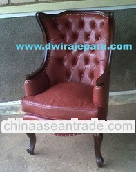 Lounge chair furniture of red leather furniture chair - mahogany furniture chair