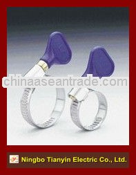1/2 inch wide perforated band handle screw pipe clamp