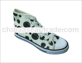 2013 Fashion spot printing canvas shoes