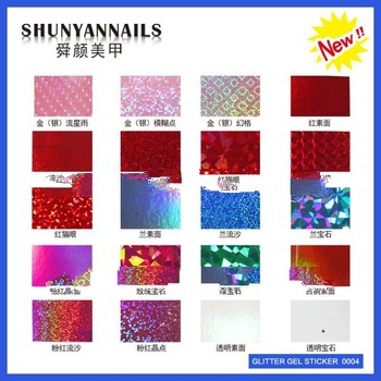 2013 Hottest Gel Sticker nail foil sticker nail foil