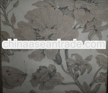 2013 New Grey Cotton&Linen Textile Fabric For Bedding Set,Sofa,Curshion Flower Pattern