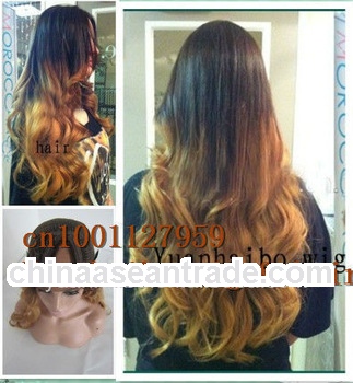 2013 New Style 20" Loose Wave, Ombre Two Tone, u part wig brazilian hair