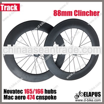 2013 best selling full carbon fixed gear wheels 88mm clincher