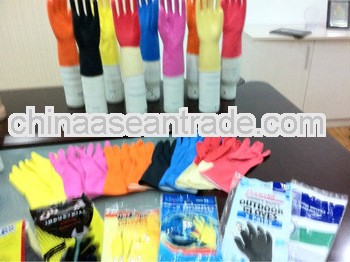 2013 newest household gloves!FDA/CE/ISO colored household latex Rubber in home and garlden /kicthen
