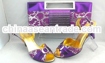 2014 ODM/OEM Italian shoes and bag set to match women