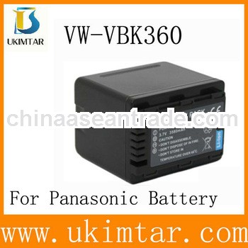 3580mAh digital camcorder battery fully decoded VW-VBK360 for Panasonic factory supply