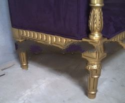 Finished Furniture - Living Room Sofa with Antique GOLD LEAF finish color