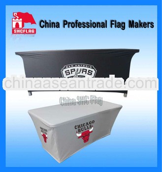 6 feet 300D polyester custom table runner black and white