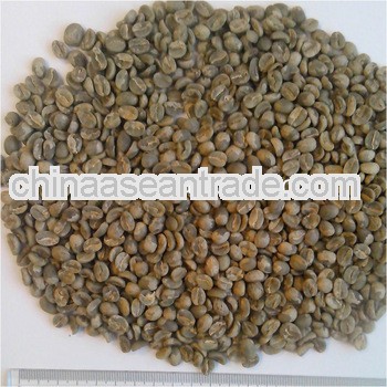B grade arabica raw coffee beans,bellow #13,max #13 70%
