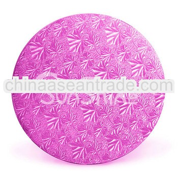 Cake Drum Round Pink 16inch--Foil Covered Boards