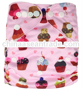 Cartoon Prints Baby Cloth Diapers Washable Cloth Nappies Baby Diapers