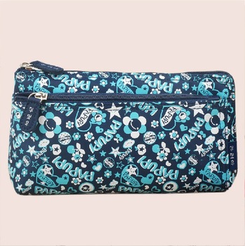 Cartoon alphabet clutch cosmetic bag for lady