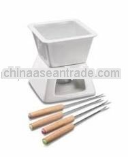 Ceramic chocolate fondue set