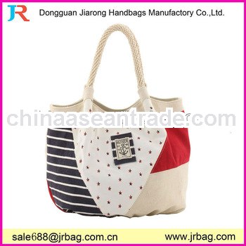 Cheap canvas beach bag cotton rope