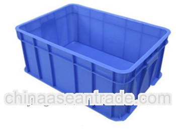 Durable plastic turnover box with lid
