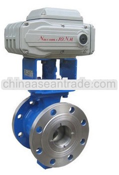 Electric V-type cutting ball valve