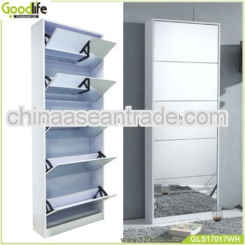 European sliding mirror door shoe storage cabinet