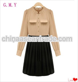 Fall hot maxi dress with long sleeve guangzhou yaru garment