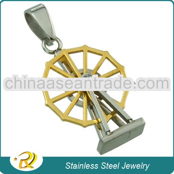 Fashion Necklace Pendant Stainless Steel Jewelry Windmill D-345 G2
