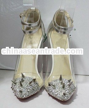 Fashion Transparent Pumps Spike Shoes