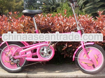 Female Portable aluminum rim 20''Folding bicycle with powerful brake
