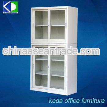 Glass Metal Office Sliding File Cabinets