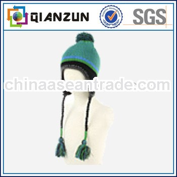 Grey 100% carylic plain knitted beanie Hot plain beanie hatkids hat