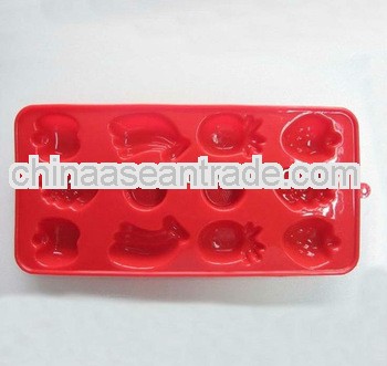 High Quality!!!Promotional Fruit Shape Silicone Ice Cube Tray