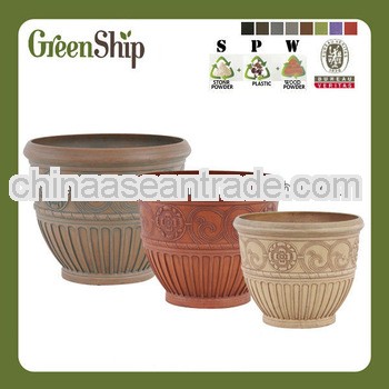 High Quality Round Plastic Floral Planter/ 10 years lifetime