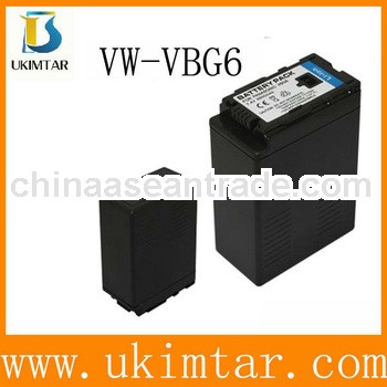 Hight Capacity Digital Camera Battery VW-VBG6 7.4v 6600mAh Fully Decoded for Panasonic factory suppl