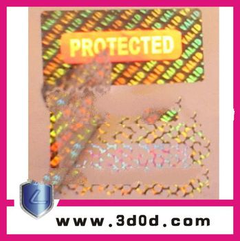 Hologram label/hand feel printing/UV/mole encryption