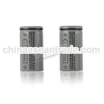 ICR 18350 900mAh with Flat top E-cigs mod battery rechargeable for telescope vapor mod