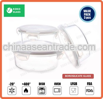 KOKO GLASS Trueseal glass food containers
